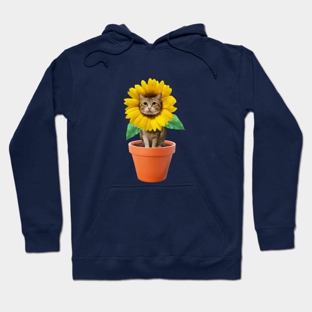 Sunflower Kitty Cat Hoodie by leBoosh-Designs